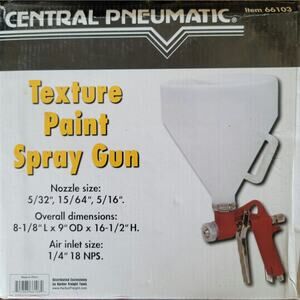 Central Pneumatic 1-1/2 Gallon Gravity Feed Texture Air Spray Gun